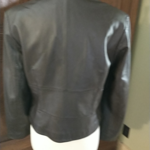 Yvonne Marie Brown Leather Jacket Sz 10 - Picture 8 of 10